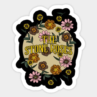 Stone Roses Name Personalized Flower Retro Floral 80s 90s Name Style Sticker